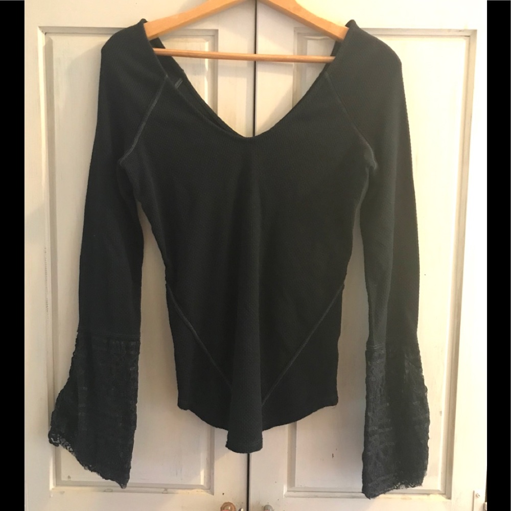 Free people thermal bell sleeve top